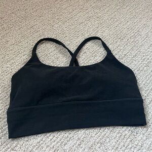 Vuori long line elevation bra, heather black, medium